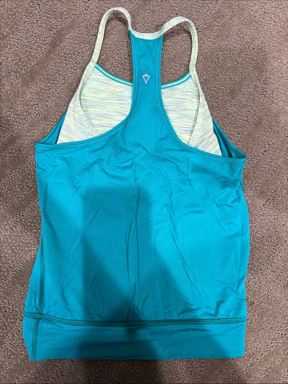 Blue Ivivvia Racerback Active Tank Top with Built-In Shelf Bra Size 8